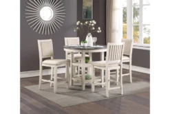 Taylor Brown/White 42" Counter Table -Furniluxe 318661 brown wood counter height set room 85