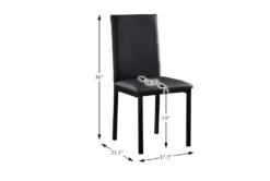 Bianca Black Dining Side Chair Set Of 4 11 Bianca Black Dining Side Chair Set Of 4 -Furniluxe 319145 black metal dining set detail 44