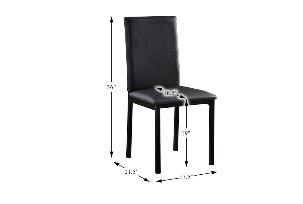 Bianca Black Dining Side Chair Set Of 4 6 Bianca Black Dining Side Chair Set Of 4 - Image 4