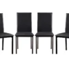 Bianca Black Dining Side Chair Set Of 4 -Furniluxe 319145 black metal dining set signature 01