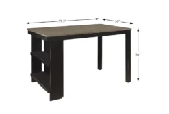 Alley 59" Counter Table 13 Alley 59" Counter Table -Furniluxe 319148 grey wood counter height set detail 44