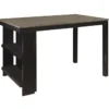 Alley 59" Counter Table -Furniluxe 319148 grey wood counter height set signature 01