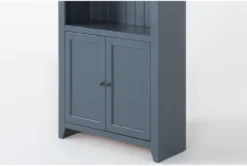 Westlawn 72" Blue Bookcase With Doors -Furniluxe 320494 blue wood bookcase detail 45