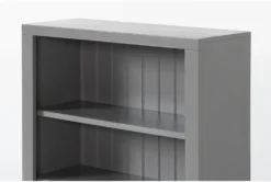 Westlawn 48" Grey Boookcase -Furniluxe 320498 grey wood bookcase detail 44