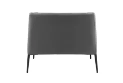 Mani Gray Lounge Chair With Matte Black Legs -Furniluxe 320686 grey leather accent chair detail 47