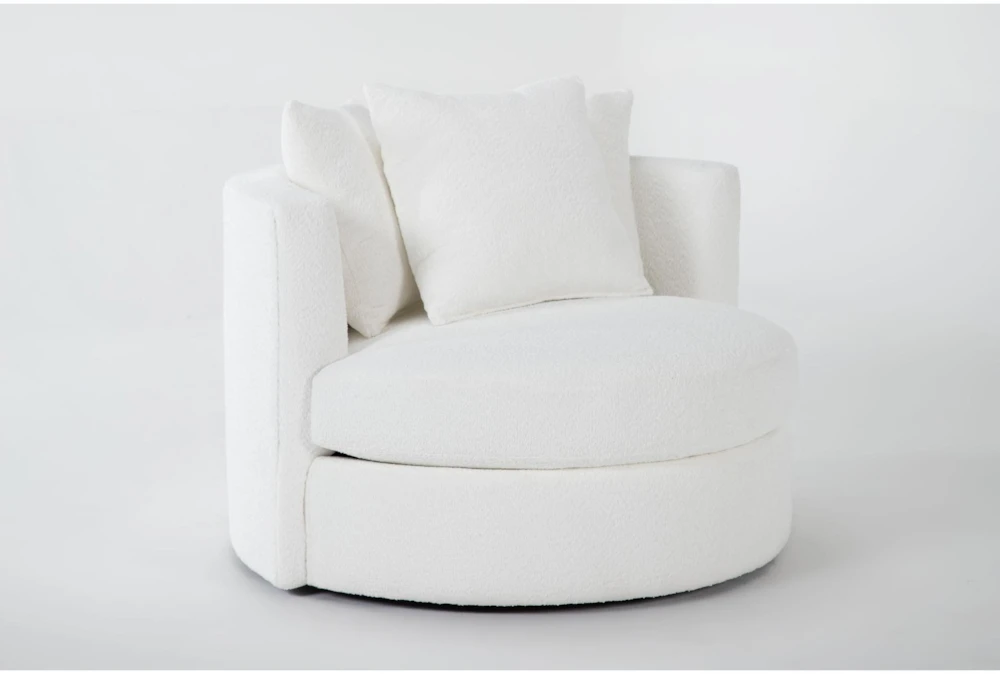 Nest III Gibson 49" White Swivel Cuddler 4 Nest III Gibson 49" White Swivel Cuddler - Image 2