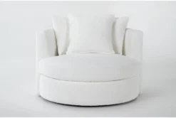 Nest III Gibson 49" White Swivel Cuddler