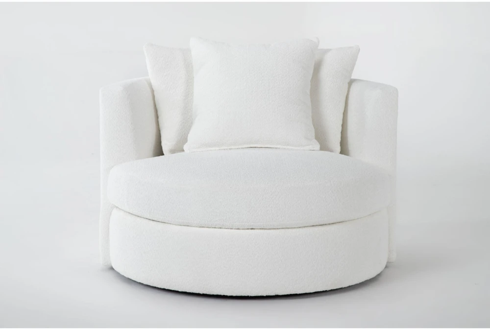 Nest III Gibson 49" White Swivel Cuddler 3 Nest III Gibson 49" White Swivel Cuddler