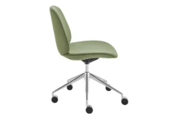 Lior Green Office Chair With Polished Aluminum Base -Furniluxe 321647 green polyester office chair detail 45