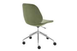 Lior Green Office Chair With Polished Aluminum Base -Furniluxe 321647 green polyester office chair detail 46
