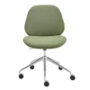 Lior Green Office Chair With Polished Aluminum Base -Furniluxe 321647 green polyester office chair signature 01