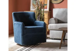 Katrina Velvet Blue Swivel Glider Chairs, Set Of 2 -Furniluxe 322480 blue fabric swivel glider room 86
