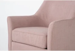 Samira Blush Swivel Glider Chairs, Set Of 2 -Furniluxe 322550 pink fabric swivel glider detail 45