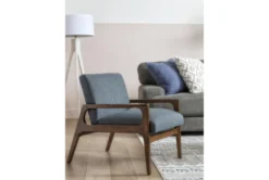 Derick Slate Accent Chairs, Set Of 2 -Furniluxe 322562 grey fabric accent chair room 85