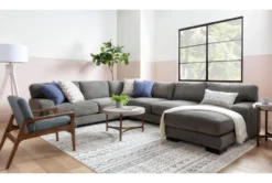 Derick Slate Accent Chairs, Set Of 2 -Furniluxe 322562 grey fabric accent chair room 87