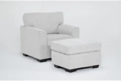 Shea Pepper Chair & Ottoman Set