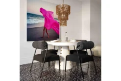 Jole Black And Cream Velvet Dining Chair Set Of 2 -Furniluxe 325868 white velvet dining chair room 85