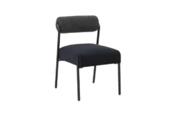 Jole Black And Cream Velvet Dining Chair Set Of 2 -Furniluxe 325868 white velvet dining chair side 14