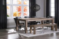 Amos 71-91" Extension Dining Table -Furniluxe 85249 v2 grey wood extension dining table room 08