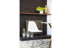 Alexa White Dining Side Chair -Furniluxe 92331 white plastic dining chair room 35