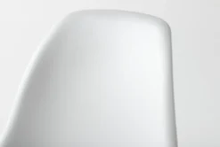 Alexa White Dining Side Chair -Furniluxe 92331 white plastic side chair detail 03