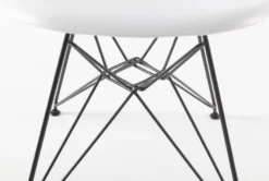 Alexa White Dining Side Chair -Furniluxe 92331 white plastic side chair detail 11