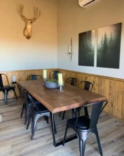 Wates Matte Black Stacking Metal Cafe Chair Set Of 4 -Furniluxe normal 3