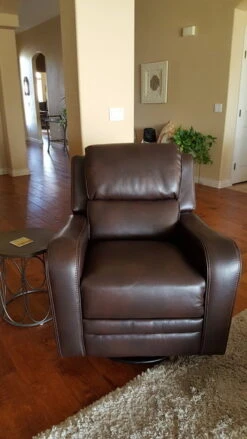 Scorpio Brown Wallaway Swivel Glider Recliner -Furniluxe normal 43